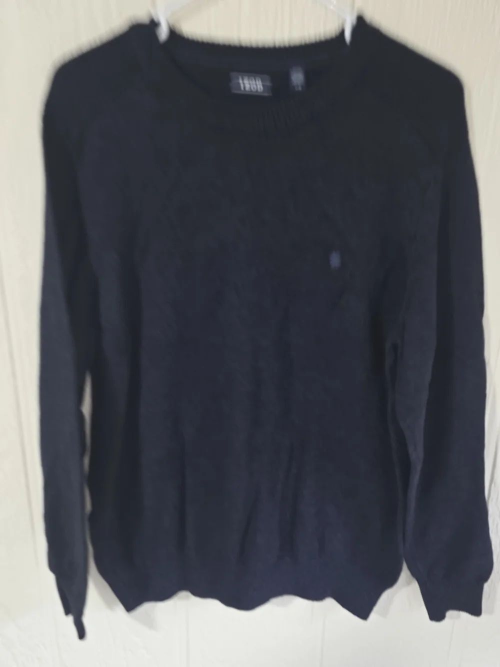 Izod Men's Navy Crewneck Sweater, Size Large
